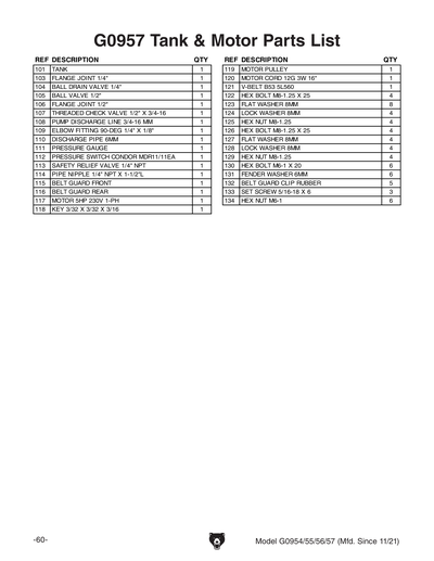 Part Diagram for G0955
