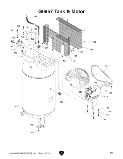 Part Diagram for G0957