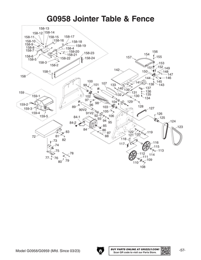 Part Diagram for G0959