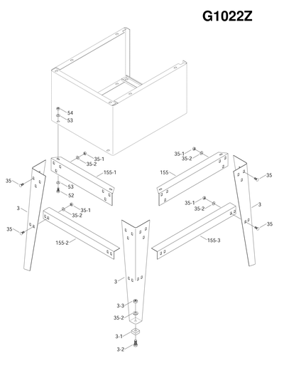 Part Diagram for G1022Z
