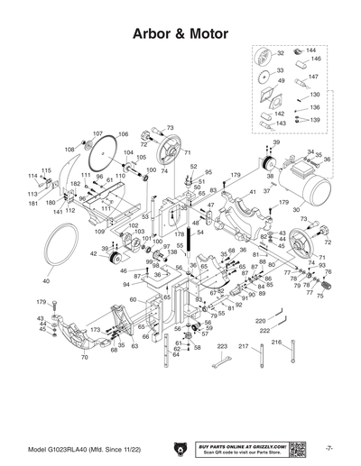 Part Diagram for G1023RLA40