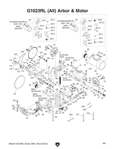 Part Diagram for G1023RLX5