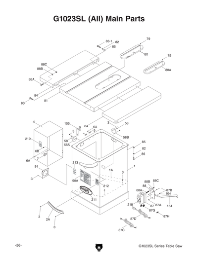 Part Diagram for G1023SL