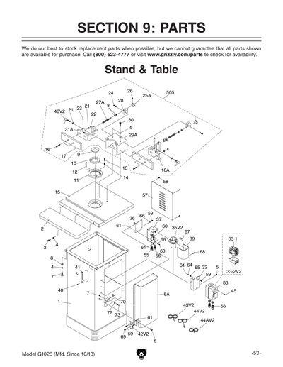 Part Diagram for G1026