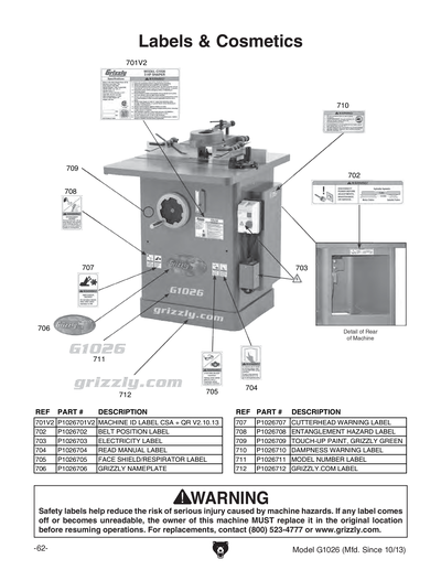 Part Diagram for G1026