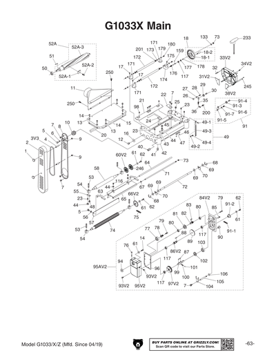 Part Diagram for G1033Z