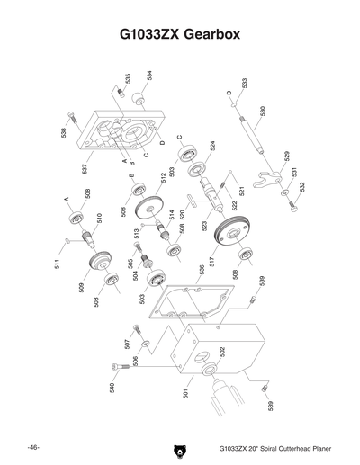 Parts for G1033ZX 20