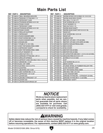 Part Diagram for G1095