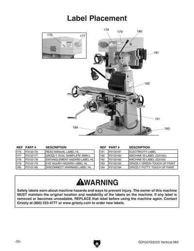 Part Diagram for G3103