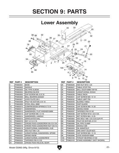 5963ページ Parts for G5963 6