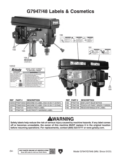 Part Diagram for G7947