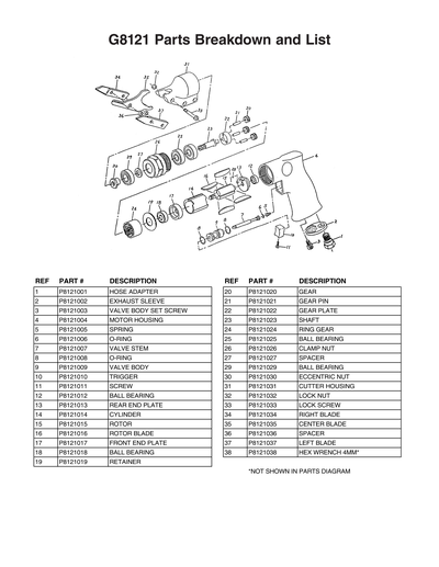 Part Diagram for G8121