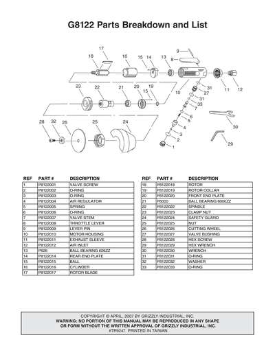 Part Diagram for G8122