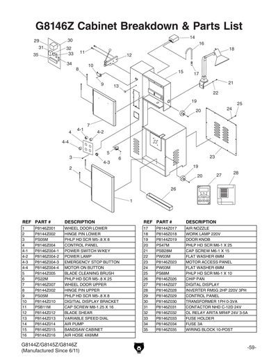 Part Diagram for G8146Z