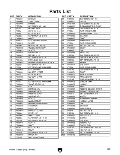 Part Diagram for G8688