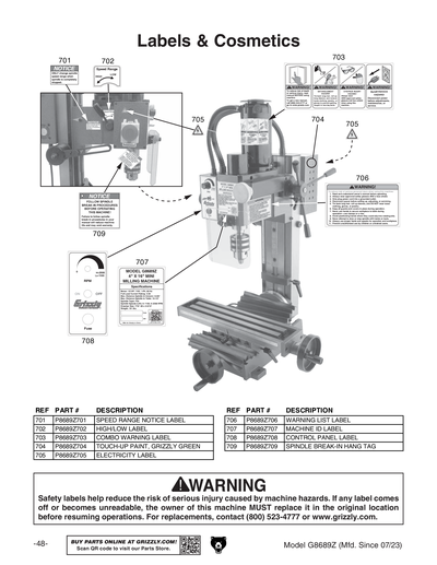 Part Diagram for G8689Z