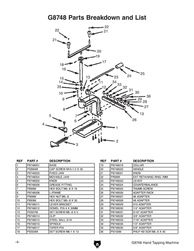Part Diagram for G8748