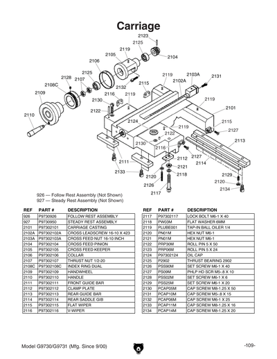 Part Diagram for G9730