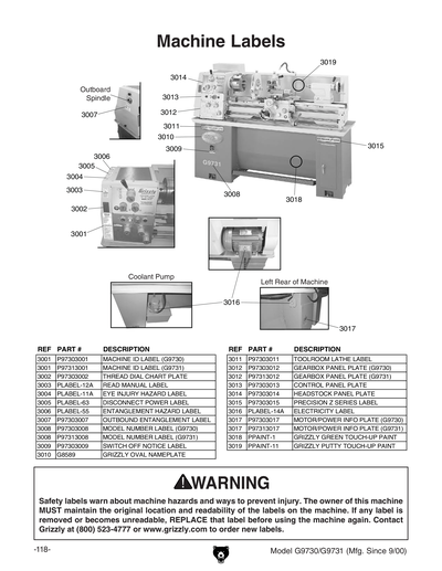 Part Diagram for G9730