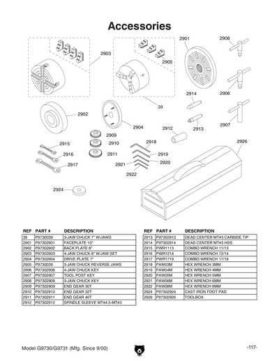 Part Diagram for G9731