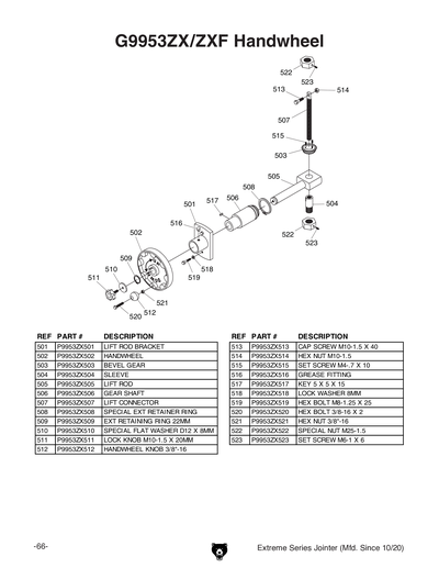 Part Diagram for G9860ZX