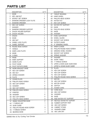 Part Diagram for G9960