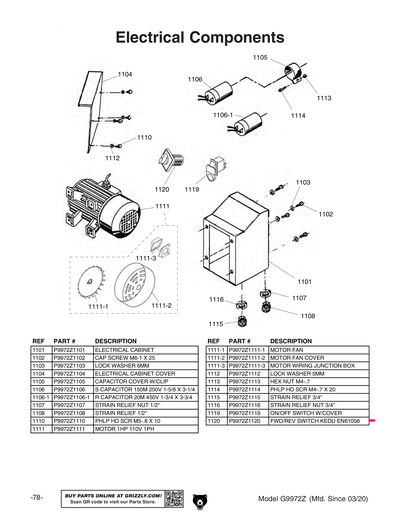 Part Diagram for G9972Z