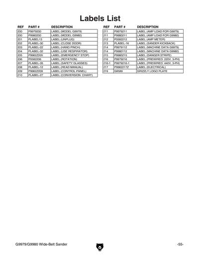 Part Diagram for G9979