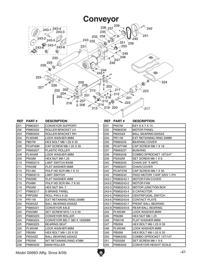 Part Diagram for G9983