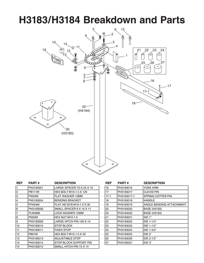 Part Diagram for H3183