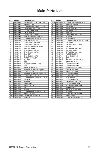 Part Diagram for H5527
