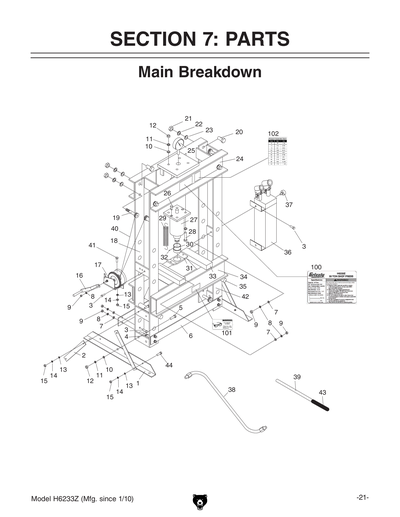 Part Diagram for H6233Z