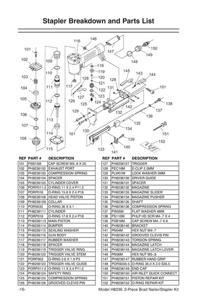 Part Diagram for H8236