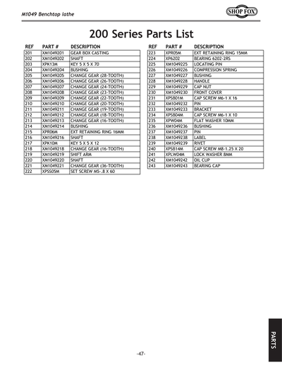Part Diagram for M1049