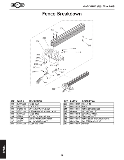 Part Diagram for M1113