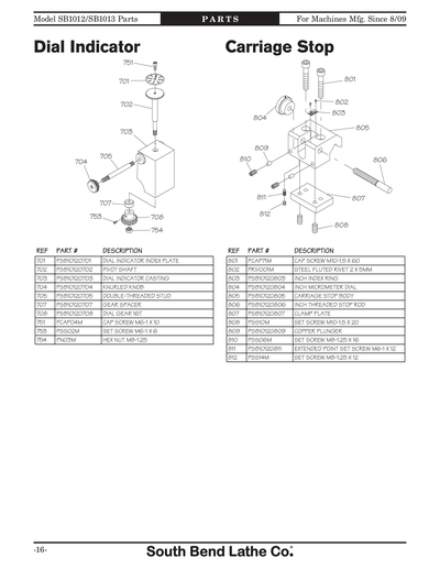 Part Diagram for SB1013