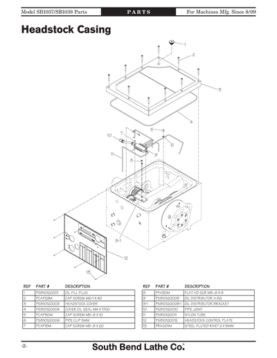 Part Diagram for SB1038F