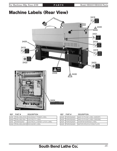 Part Diagram for SB1038F