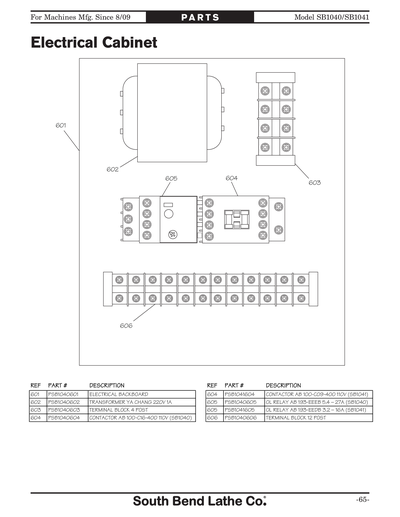 Part Diagram for SB1041