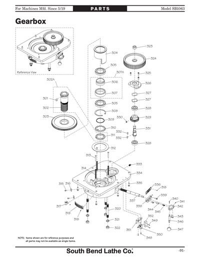 Part Diagram for SB1063