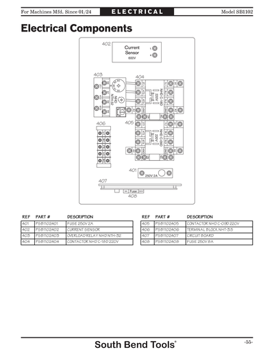 Part Diagram for SB1102