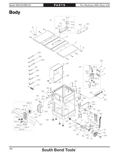 Part Diagram for SB1111