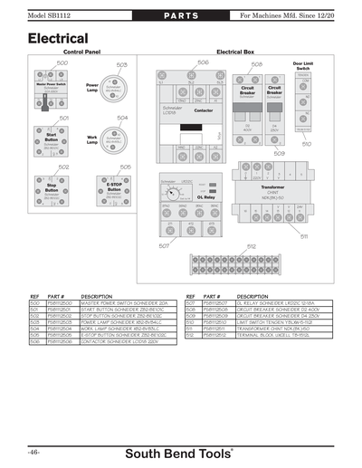 Part Diagram for SB1112