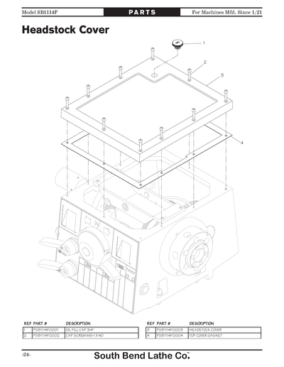 Part Diagram for SB1114F