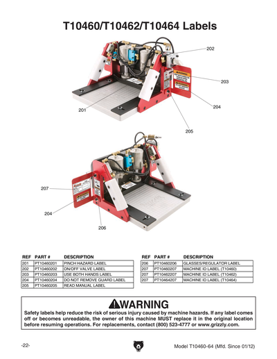 Part Diagram for T10464