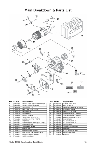Part Diagram for T1188