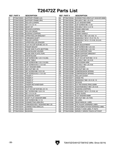 Part Diagram for T26472Z