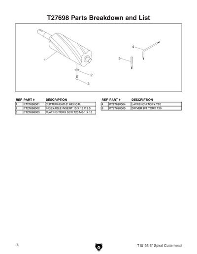 Part Diagram for T27698