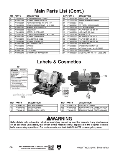 Part Diagram for T32002