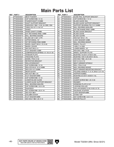 Part Diagram for T32304